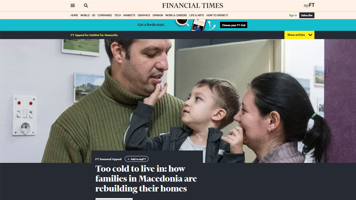 Habitat Macedonia’s work featured in Financial Times